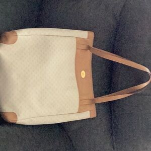 Gucci Cream and Tan Tote Bag